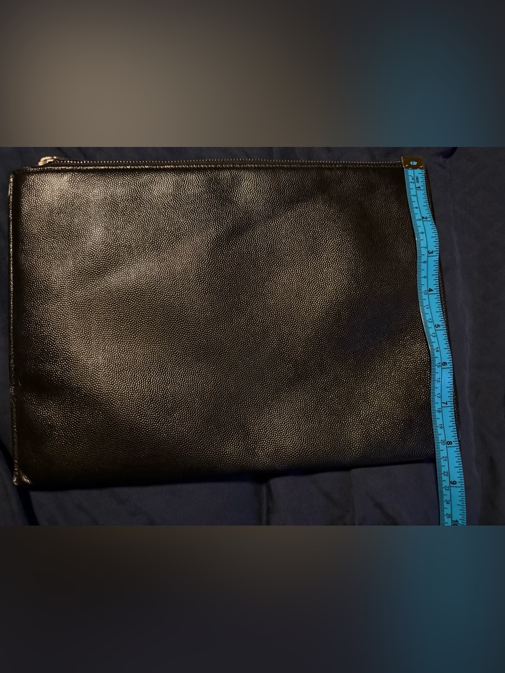 Black leather Saint Laurent pouch